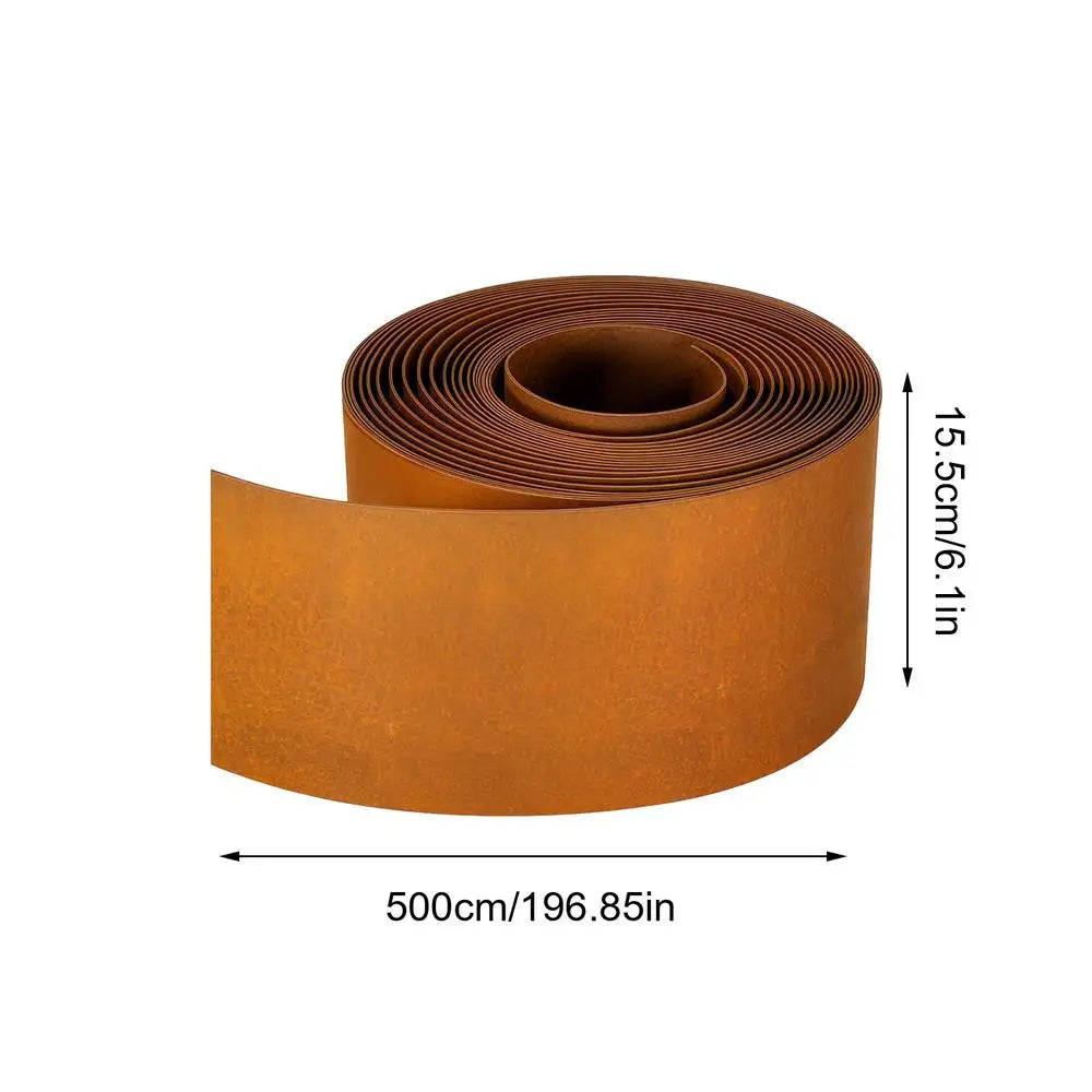 Tall Metal Steel Garden Border Lawn Edging – Weather Resistant Garden Lawn Edging Babs 15.5cmx5m