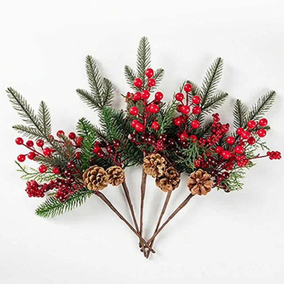 Artificial Red Fruit Berry Branches – Holiday & Wedding Décor Artificial Décor Branch Babs