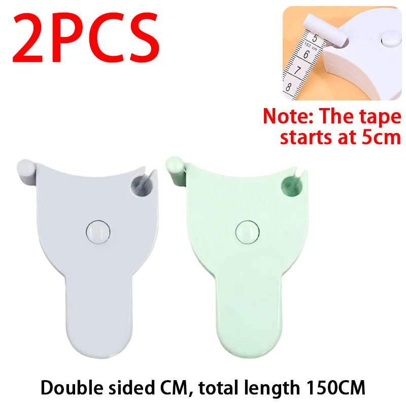 Portable Soft Measuring Tape – Retractable 1.5M Mini Ruler Soft Measuring Tape Babs 2pcs Blue Green cm
