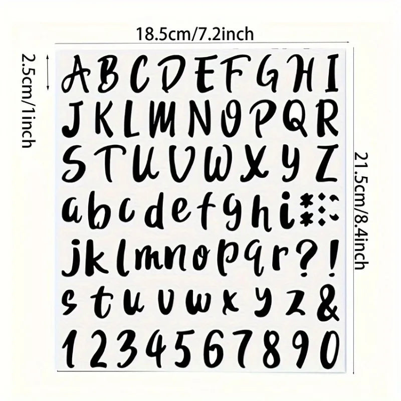 PVC Alphabet & Number Stickers 72pcs – Self-Adhesive Vinyl Decals Vinyl Letter Stickers Babs