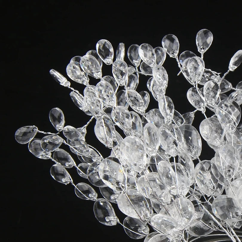 Crystal Acrylic Water Droplet Flowers for Wedding & DIY Decor Artificial Flower Heads Babs