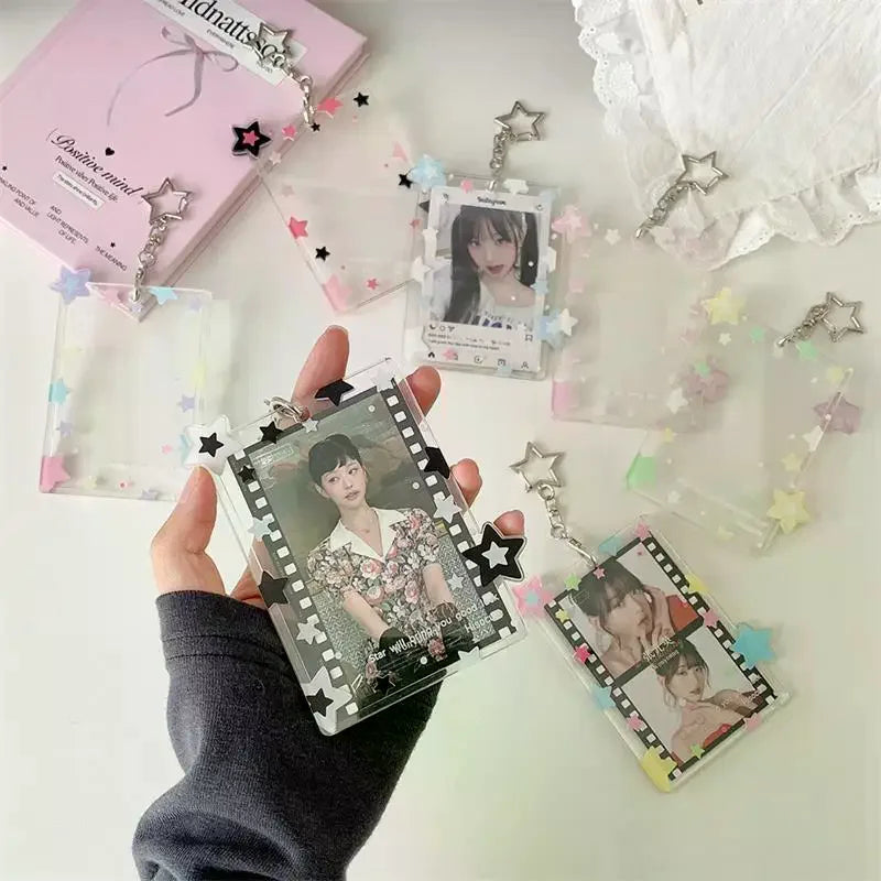 3" Colorful Star Photocard Holder Pendant | Card Organizer Photocard Holder Pendant Babs