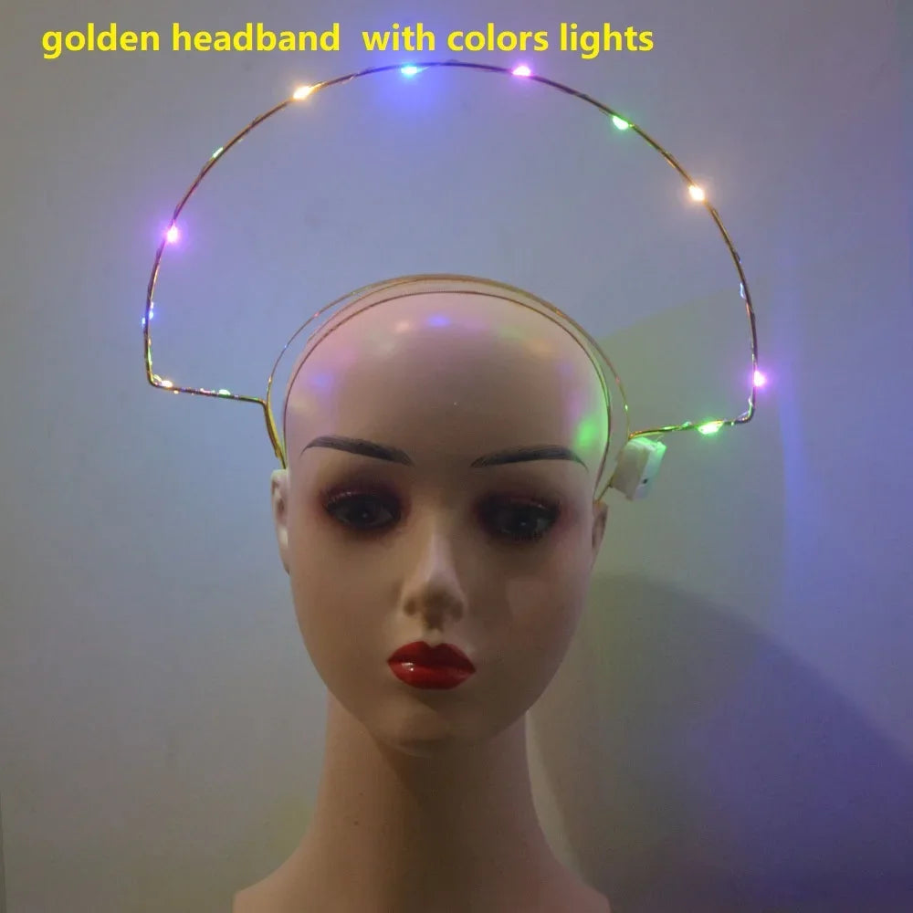 10-Pack LED Flashing Halo Crown Headbands – Mixed Colors LED Crown Headband Babs 8