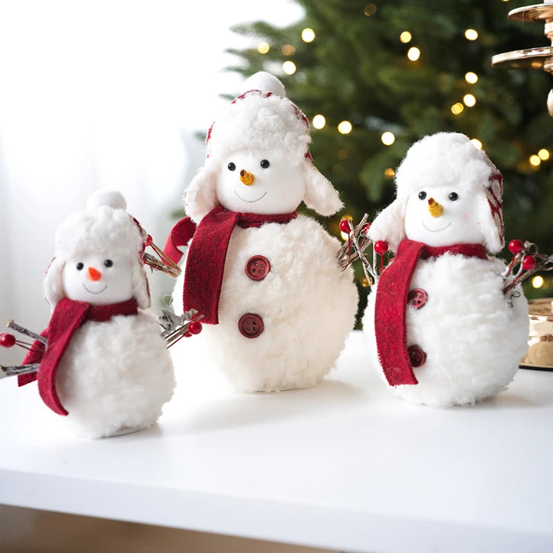 Plush Christmas Snowman Ornament – Holiday Decor & Kids Gift Christmas Ornament Babs
