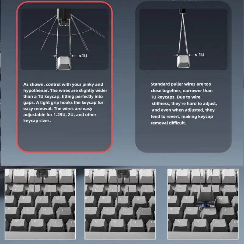 2-in-1 Keycap & Switch Puller Tool for Mechanical Keyboards Keyboard Maintenance Tool Babs