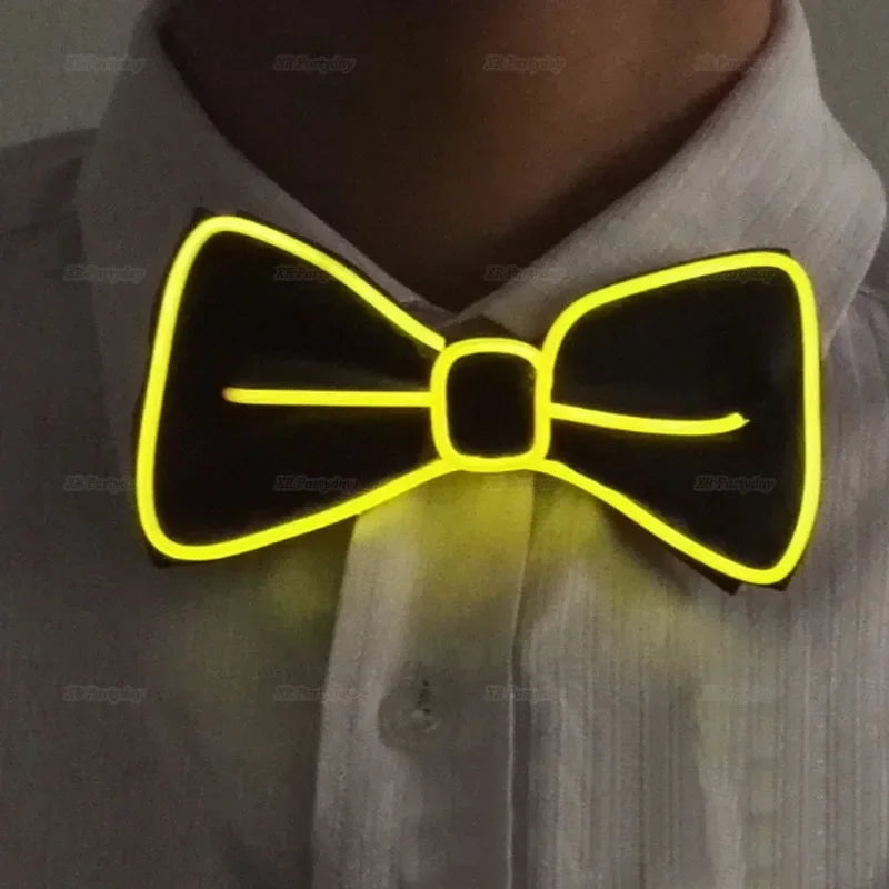 LED Flashing Jazz Cap Glow Hat – Unisex Party Costume Set LED Costume Hat Babs yellow bow