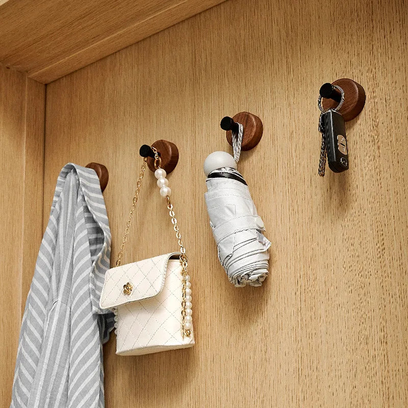 Solid Wood Wall Hook – Oak & Walnut Home Organizer Wood Wall Hook Babs