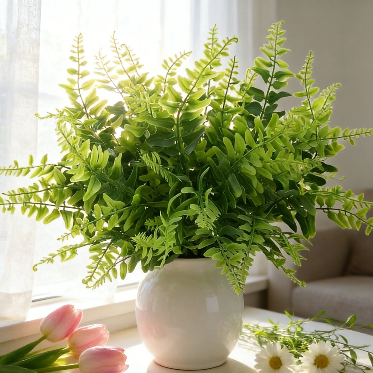 10Pcs Artificial Persian Fern Leaves – Wedding & Home Decor Artificial Fern Leaves Babs