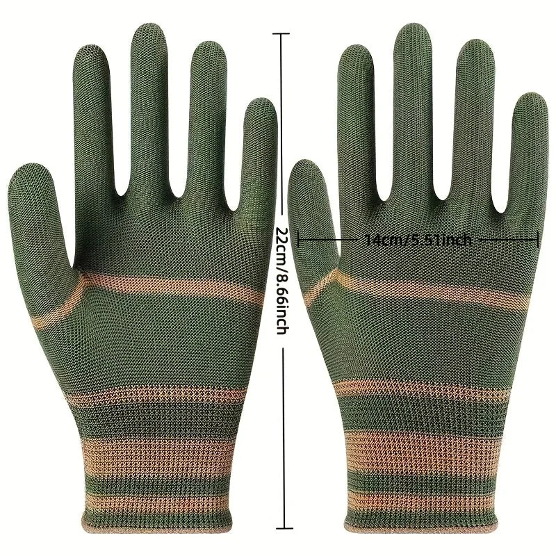 10-Pack Nylon Gloves – Grip Texture for Cycling, Fishing & Camping Nylon Knit Gloves Babs