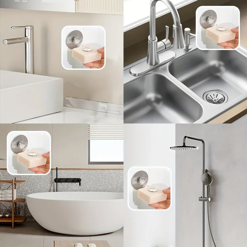 Magnetic Soap Holder – No-Drill Stainless Steel Wall Mount Soap Dish Holder Babs