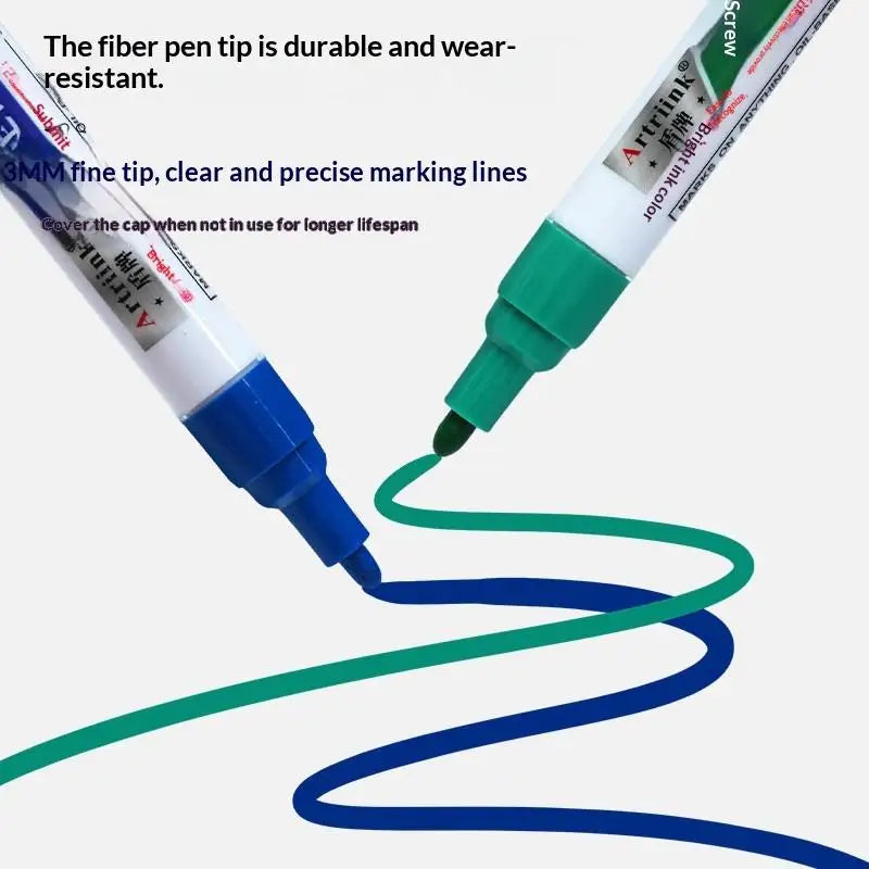Permanent Waterproof Marker Pen – 1mm Fine Nib, Metal & Wood Permanent Marker Pen Babs