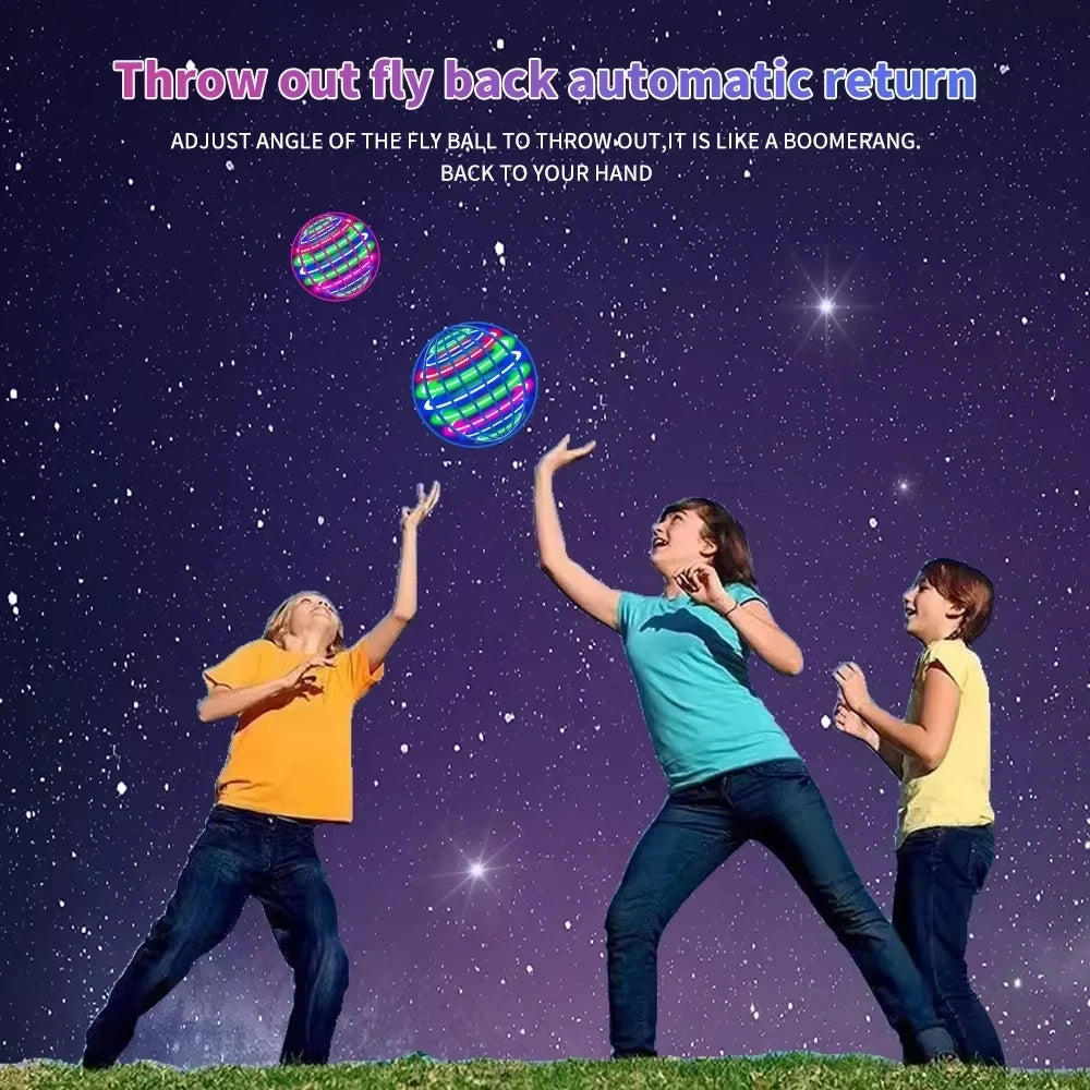 Magic UFO Flying Ball LED Spinning Outdoor Toy – Fun Gift LED Flying Spinner Toy Babs