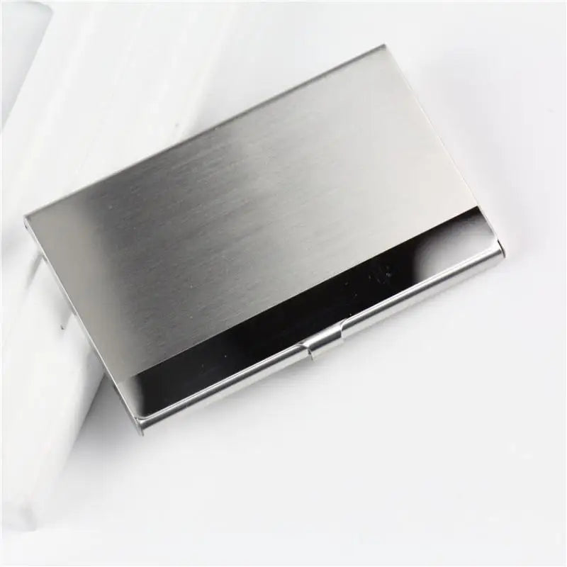 Slim Stainless Steel Business Card Holder – Metal Pocket Case Business Card Holder Babs Style 1