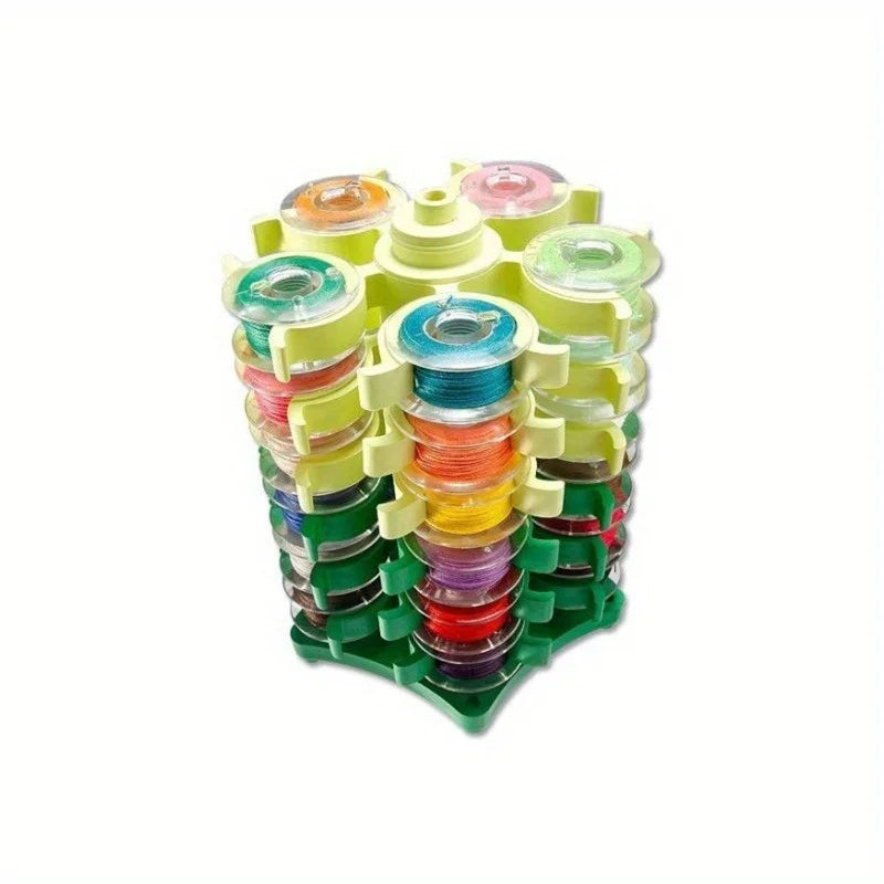 60-Spool Bobbin Tower Storage Stand with Holder Clamps Bobbin Storage Stand Babs