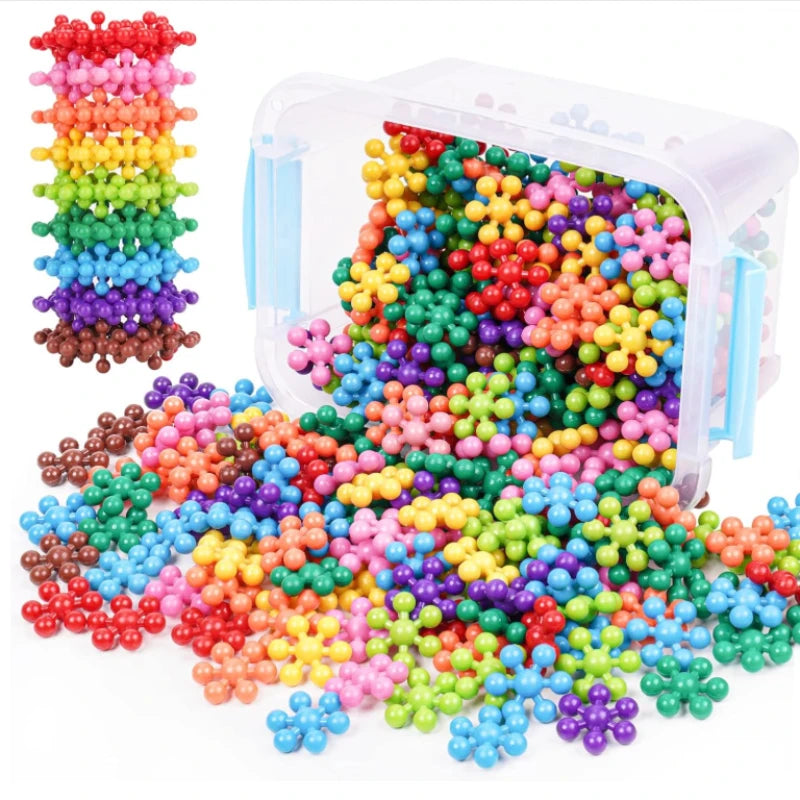 Snowflake Interlocking Building Blocks STEM Toy for Kids Interlocking Building Blocks Babs