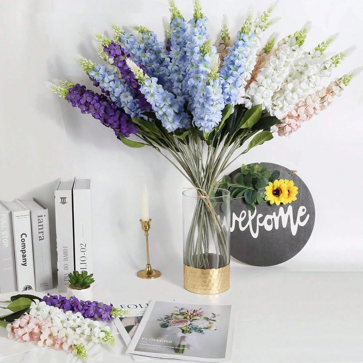 Silk Hyacinth Artificial Flowers – Wedding & Home Décor Bouquet Artificial Silk Flowers Babs