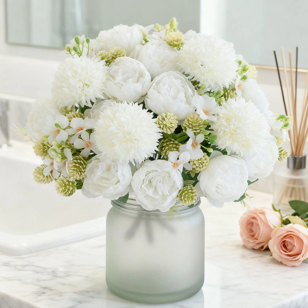 Artificial Silk Peony Bouquet – Wedding & Home Decor Artificial Flower Bouquet Babs