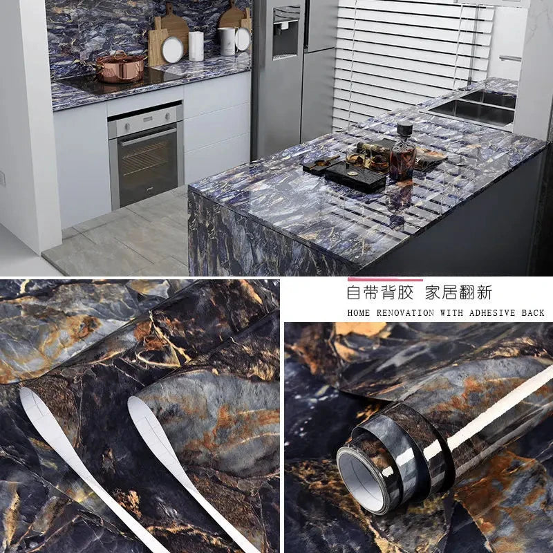 Gray Marble Peel & Stick Wallpaper – Waterproof Vinyl Contact Paper Peel and Stick Wallpaper Babs HJS 40cmX500cm
