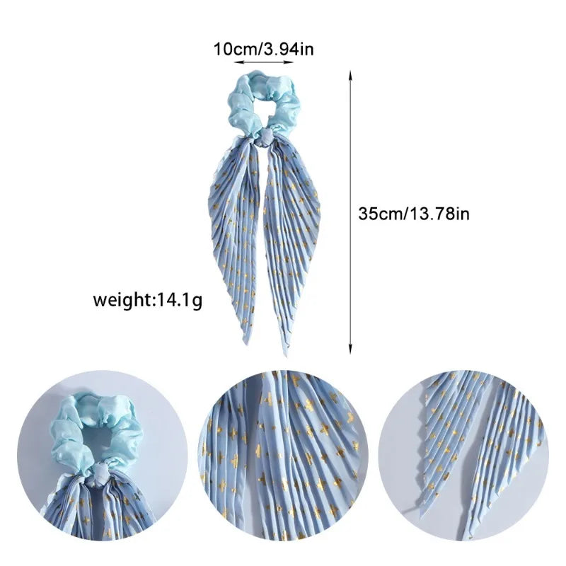 Retro Handmade Crinkle Linen Scrunchie Hair Tie for Women Crinkle Scrunchie Babs