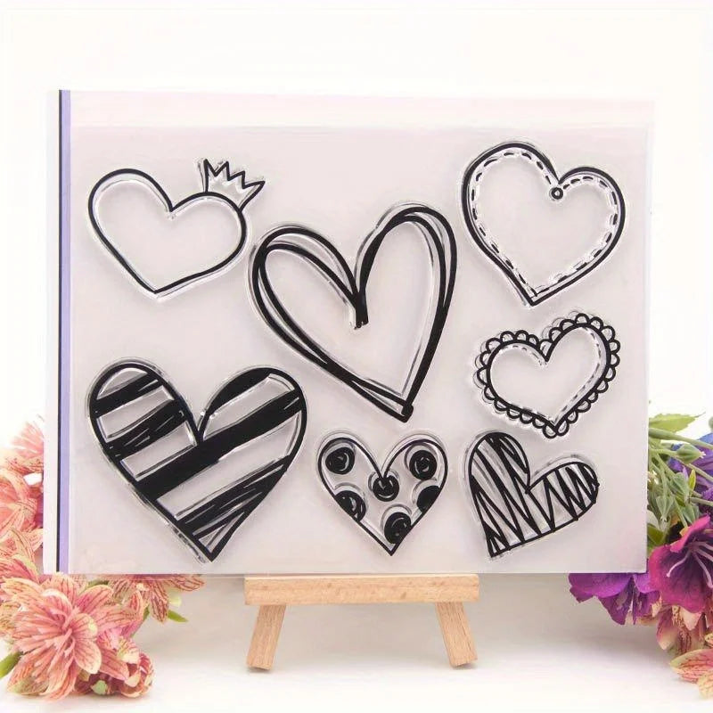 Love Heart Clear Silicone Cling Stamp for Scrapbooking DIY Silicone Cling Stamp Babs