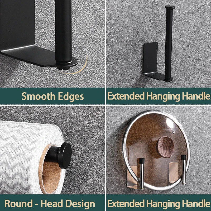 Under Sink Paper Towel Holder Stainless Steel Organizer Rack Kitchen Storage Rack Babs