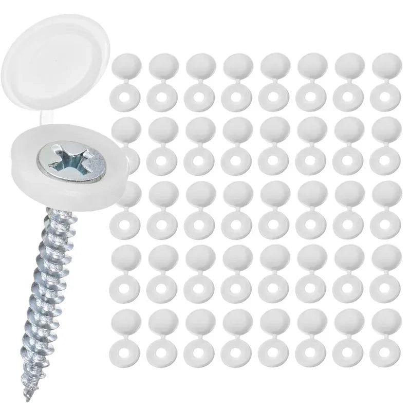 Plastic Screw Cover Caps – Decorative Bolt & Nut Covers Screw Cover Caps Babs WHITE 500PCS