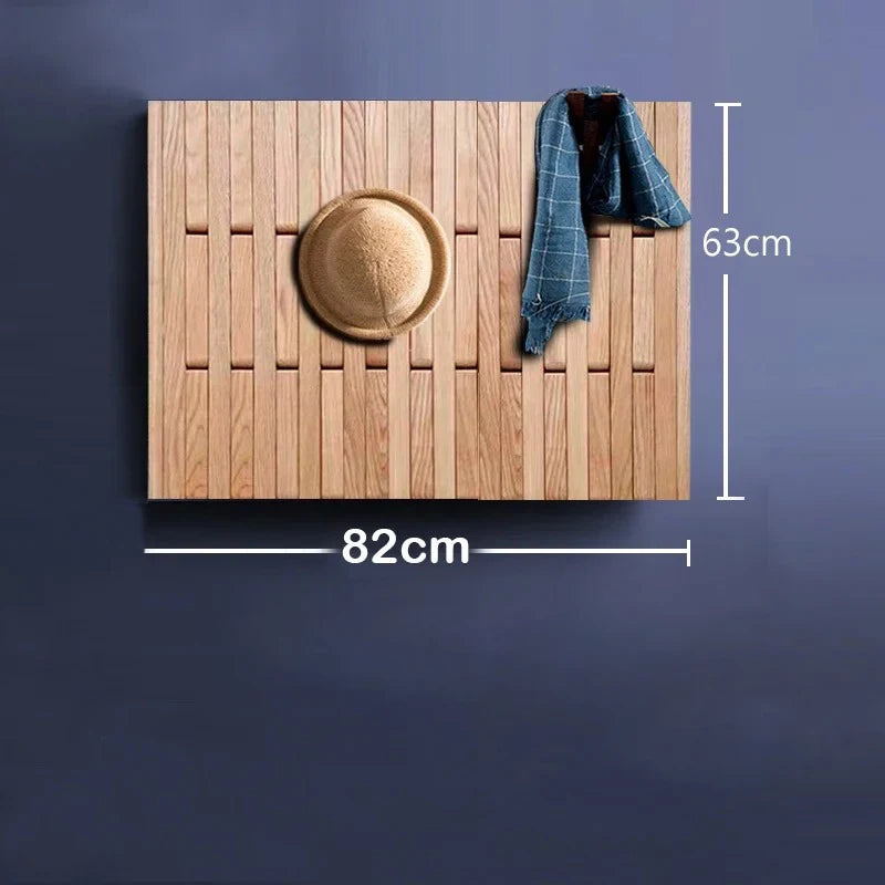 Nordic Pine Wood Wall Coat Rack – 10+ Hooks, Modern Style Wall Coat Rack Babs Oak L