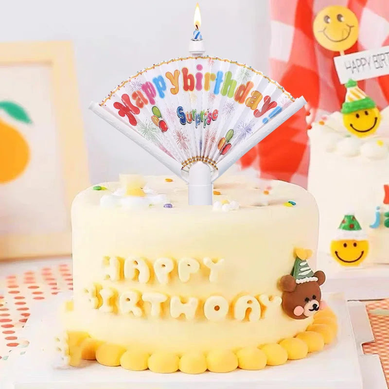Surprise Fan Birthday Candles – Kids Cake Topper, 1/2/3pcs Birthday Cake Candles Babs