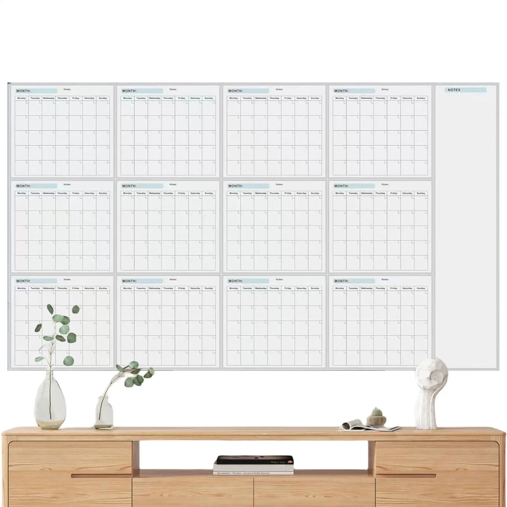Dry Erase Yearly Whiteboard Calendar – 12 Month Planner Whiteboard Wall Calendar Babs