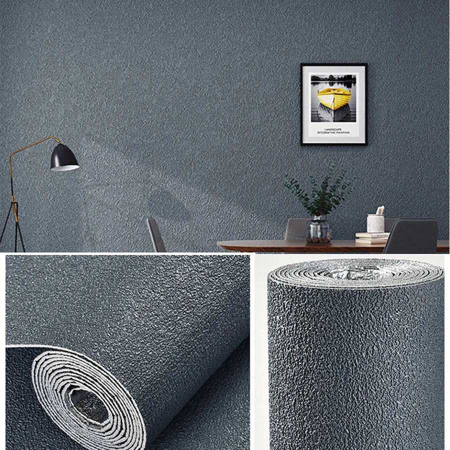 3D Self-Adhesive Wallpaper – Waterproof Wall Panel Decor Self-Adhesive Wallpaper Babs Diatom Dark Grey 1000cmx50cm