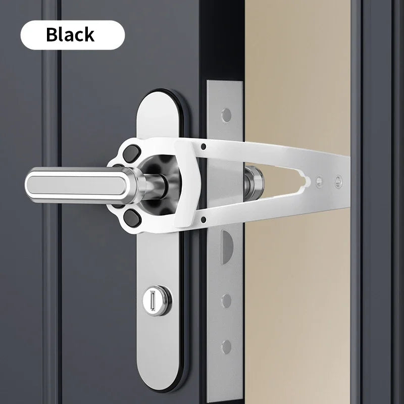No-Drill Adjustable Cat Door Latch – Pet Gap Holder Cat Door Latch Babs black