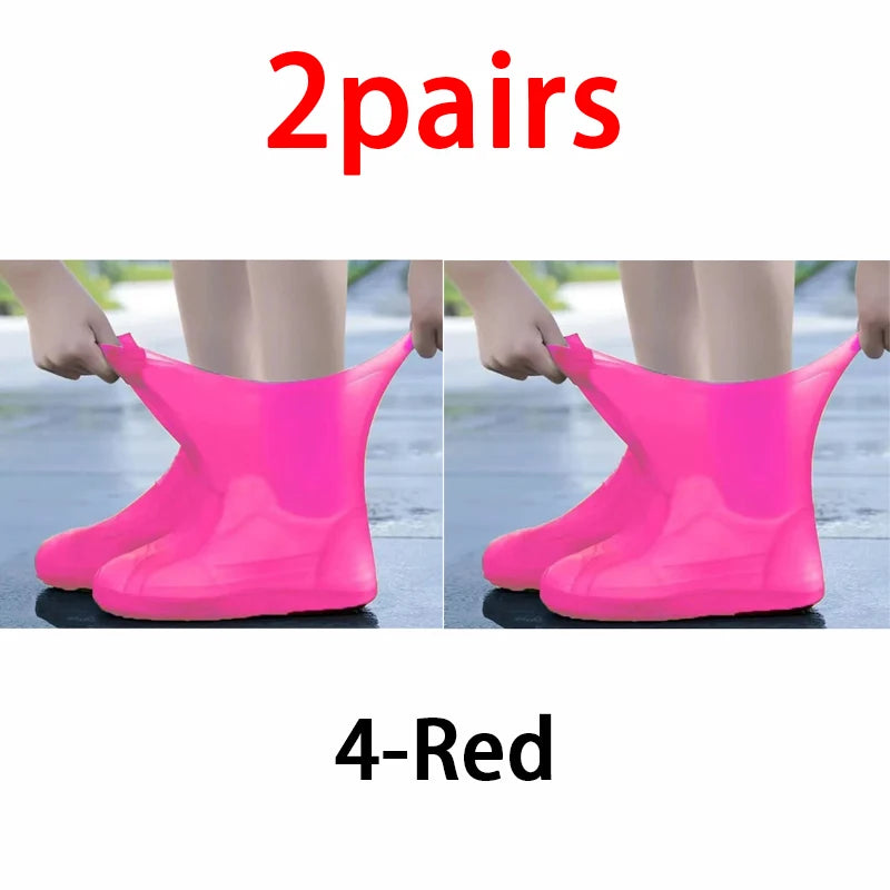 Waterproof Silicone Rain Shoe Covers – Rubber Boot Protectors Waterproof Shoe Covers Babs 4-2pcs Pink (33-39)General