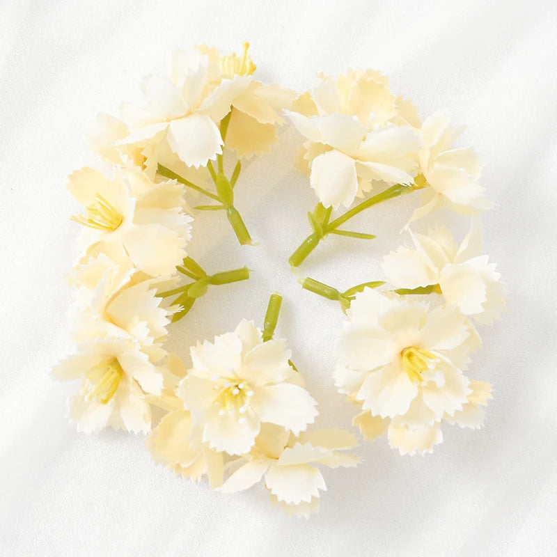 10/20Pcs 7cm Silk Artificial Rose Flower Heads – Wedding & Home Décor Artificial Flower Heads Babs Champagne 20Pcs