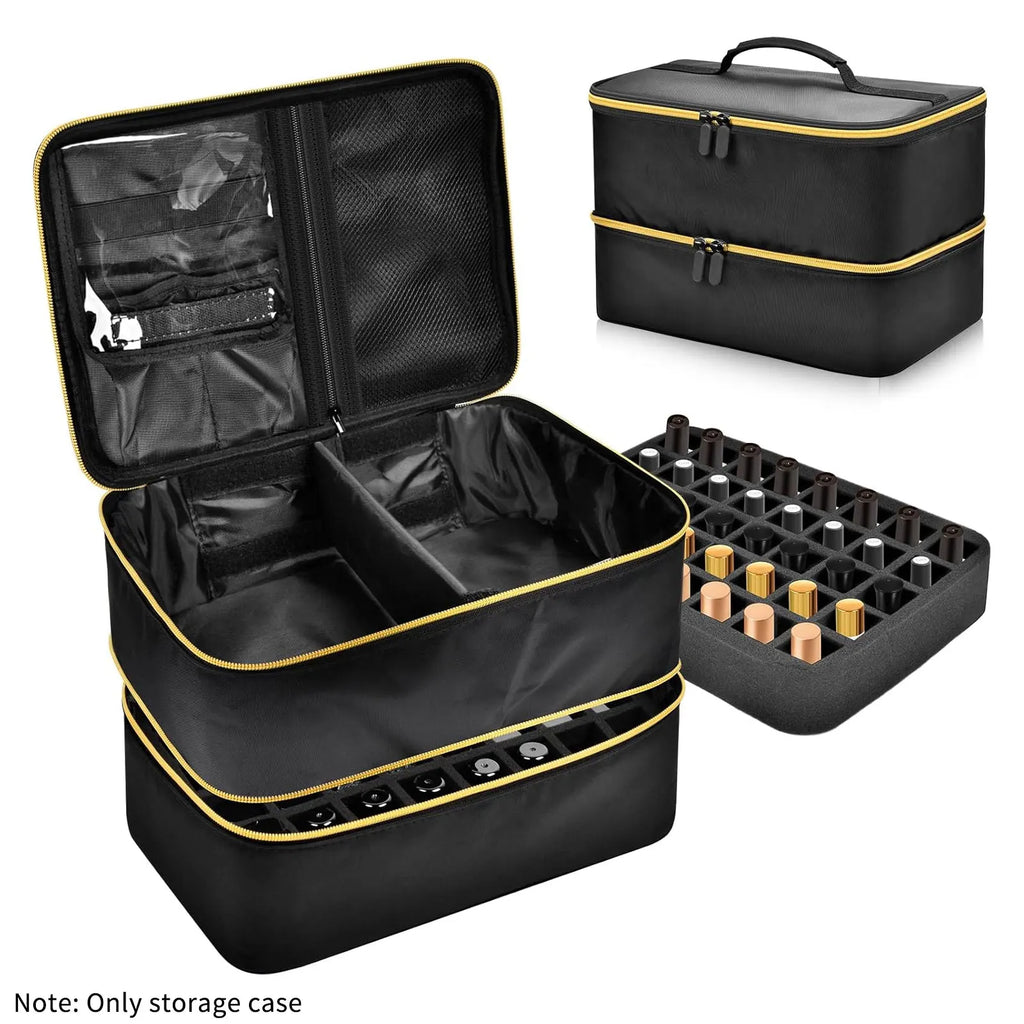 Nail Polish Organizer Case – Holds 40 Bottles, Double Layer Nail Storage Case Babs
