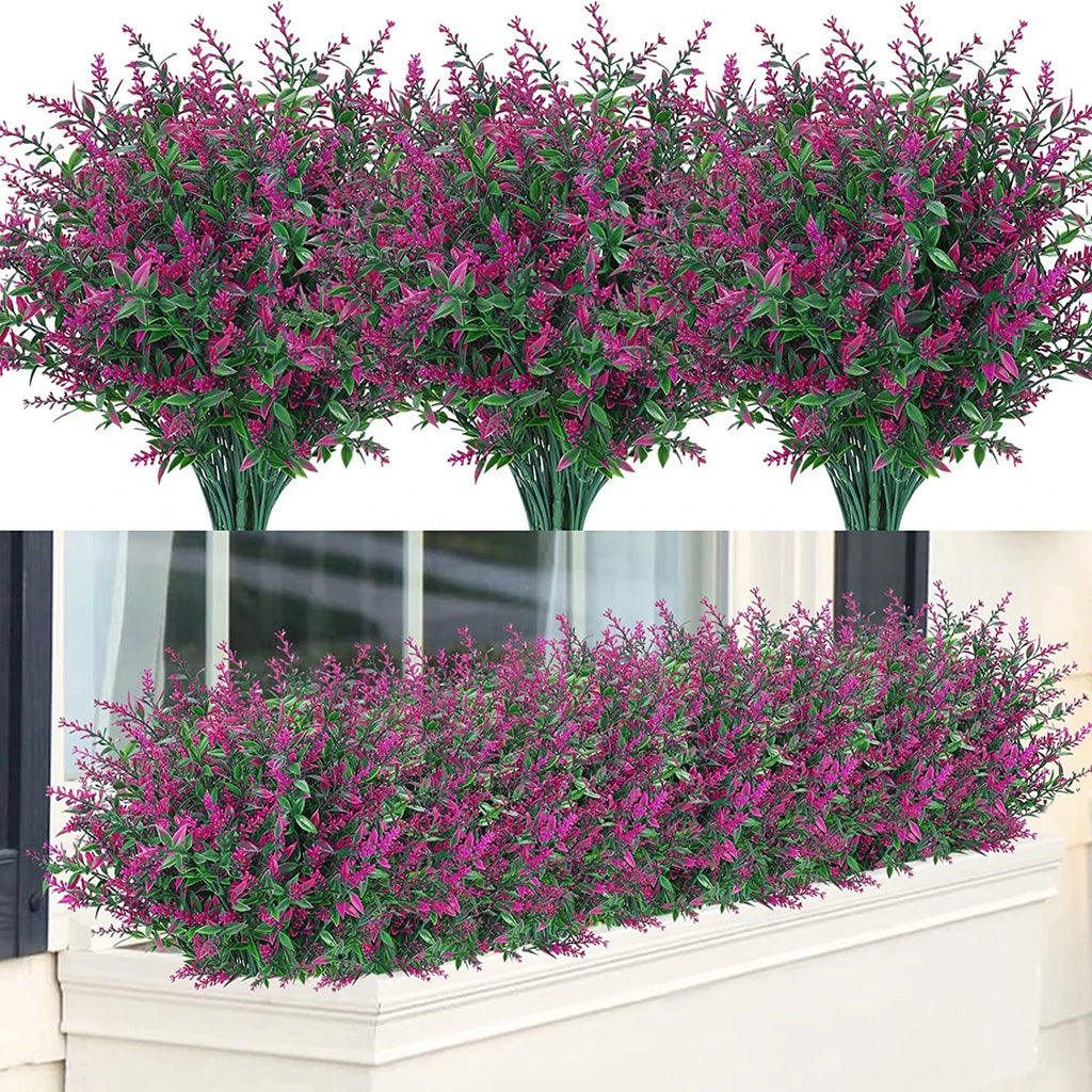 12PCS Artificial Lavender Stems – Wedding, Home & Garden Decor Artificial Flower Stems Babs plum