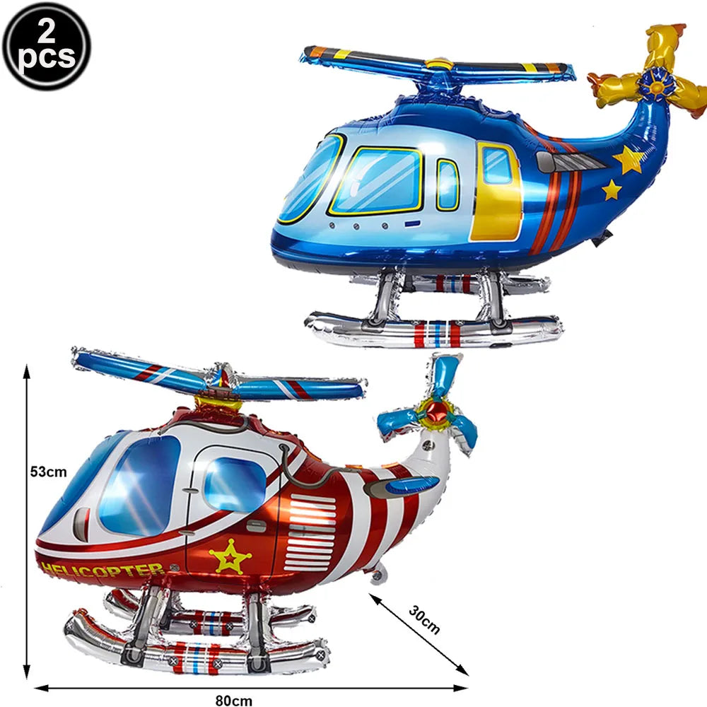 4D Helicopter Foil Balloon – Birthday Party Decoration
