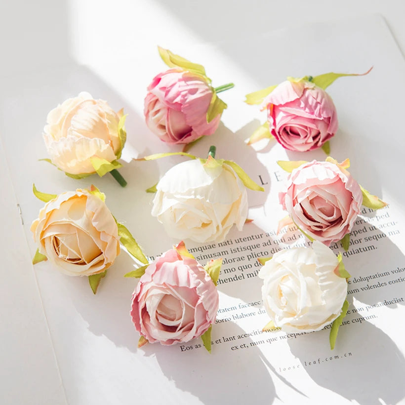 Silk Rose Tea Bud Artificial Flowers – Wedding & DIY Décor Artificial Silk Flowers Babs