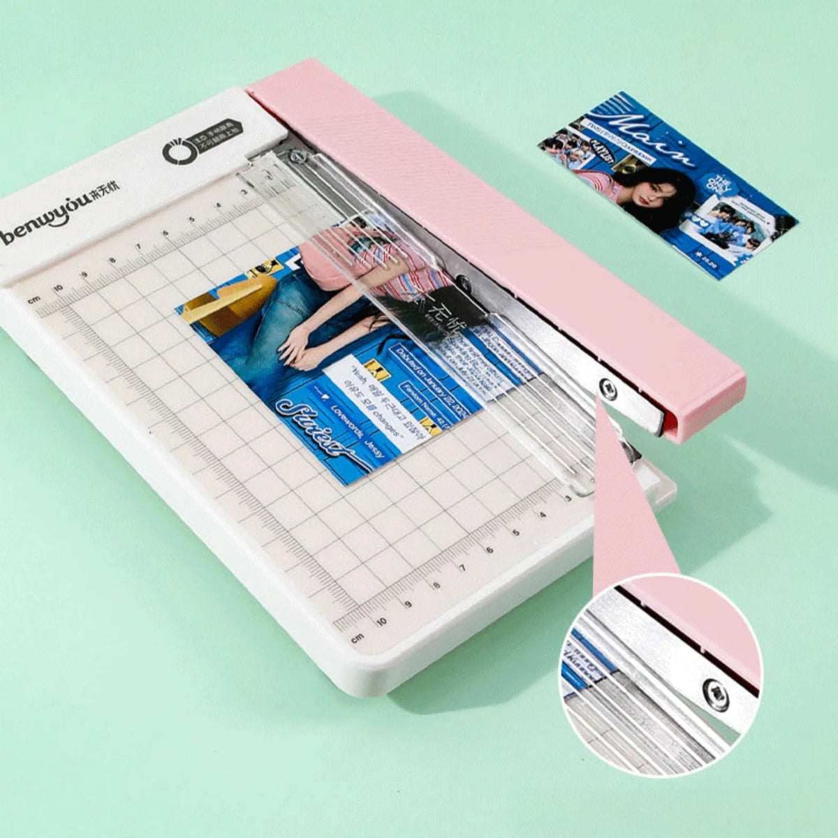 Manual Paper Cutter Push Trimmer with Scale Ruler | Portable Paper Trimmer Babs