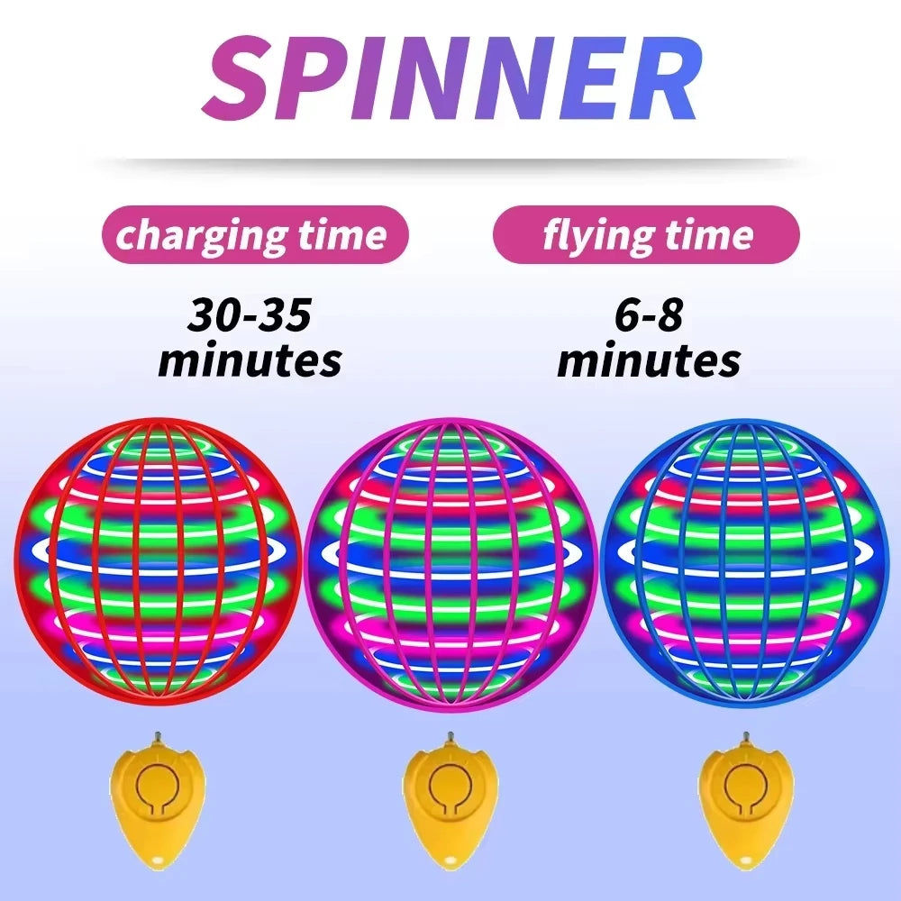 Magic UFO Flying Ball LED Spinning Outdoor Toy – Fun Gift LED Flying Spinner Toy Babs