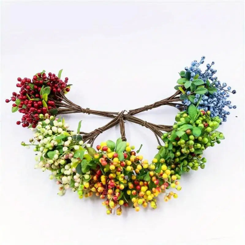 2Pcs Mini Artificial Berry Foam Flowers – Christmas & Wedding Decor Artificial Floral Decor Babs