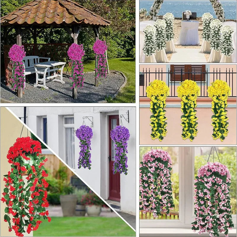 Artificial Silk Rose Vine Garland – Wedding & Home Wall Decor Artificial Flower Vine Babs