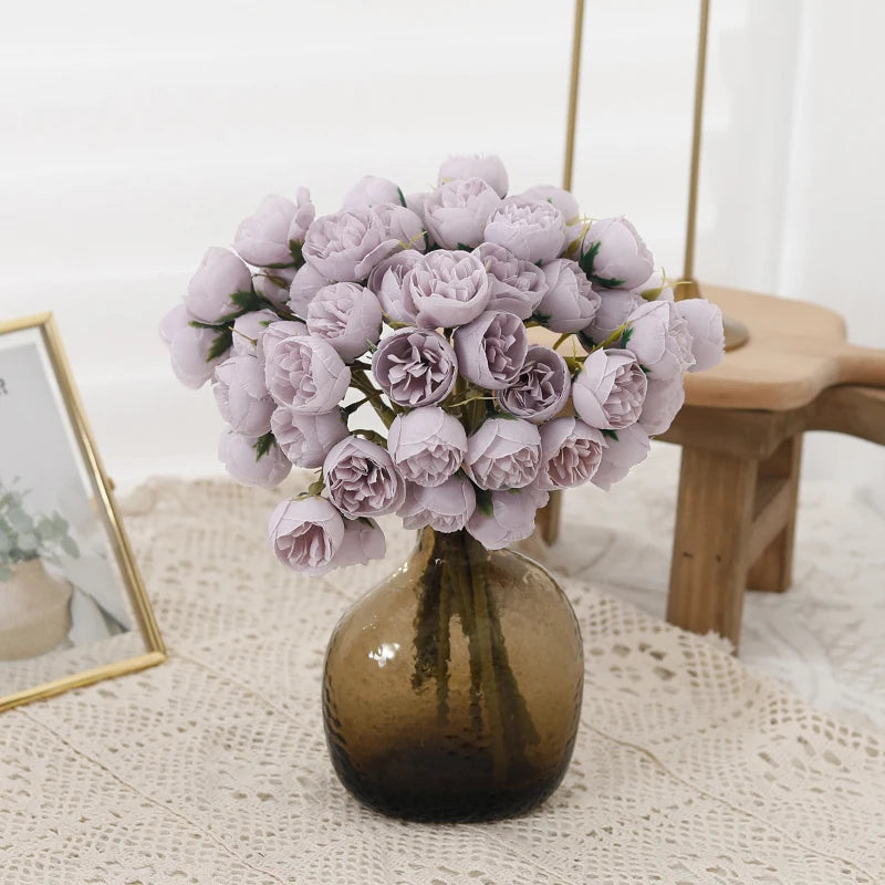 27-Head Silk Peony Artificial Flowers – Wedding & Home Décor Artificial Flower Bouquet Babs