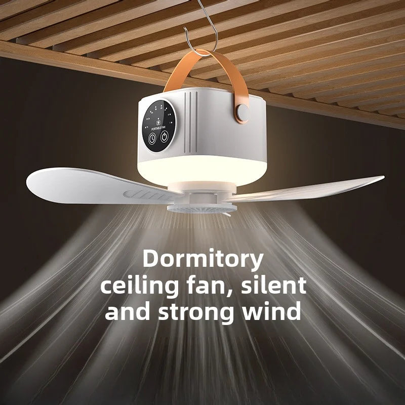RTONTR Wireless Rechargeable Ceiling Fan – LED & Remote Portable Ceiling Fan Babs