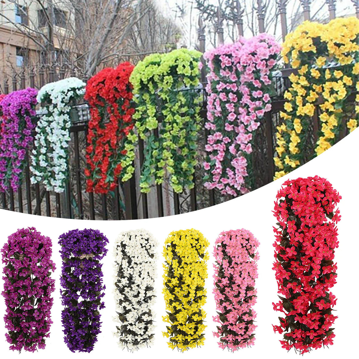 Artificial Silk Begonia Vine Bouquet – Wall & Wedding Decor Artificial Flower Vine Babs
