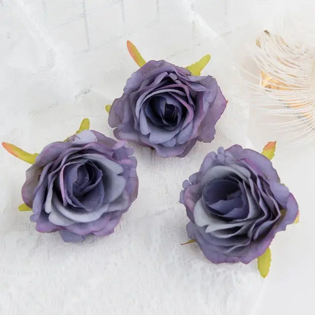 Silk Rose Artificial Flowers 5/10 Pcs – Wedding & Home Decor Artificial Silk Flowers Babs color 6 5 pcs