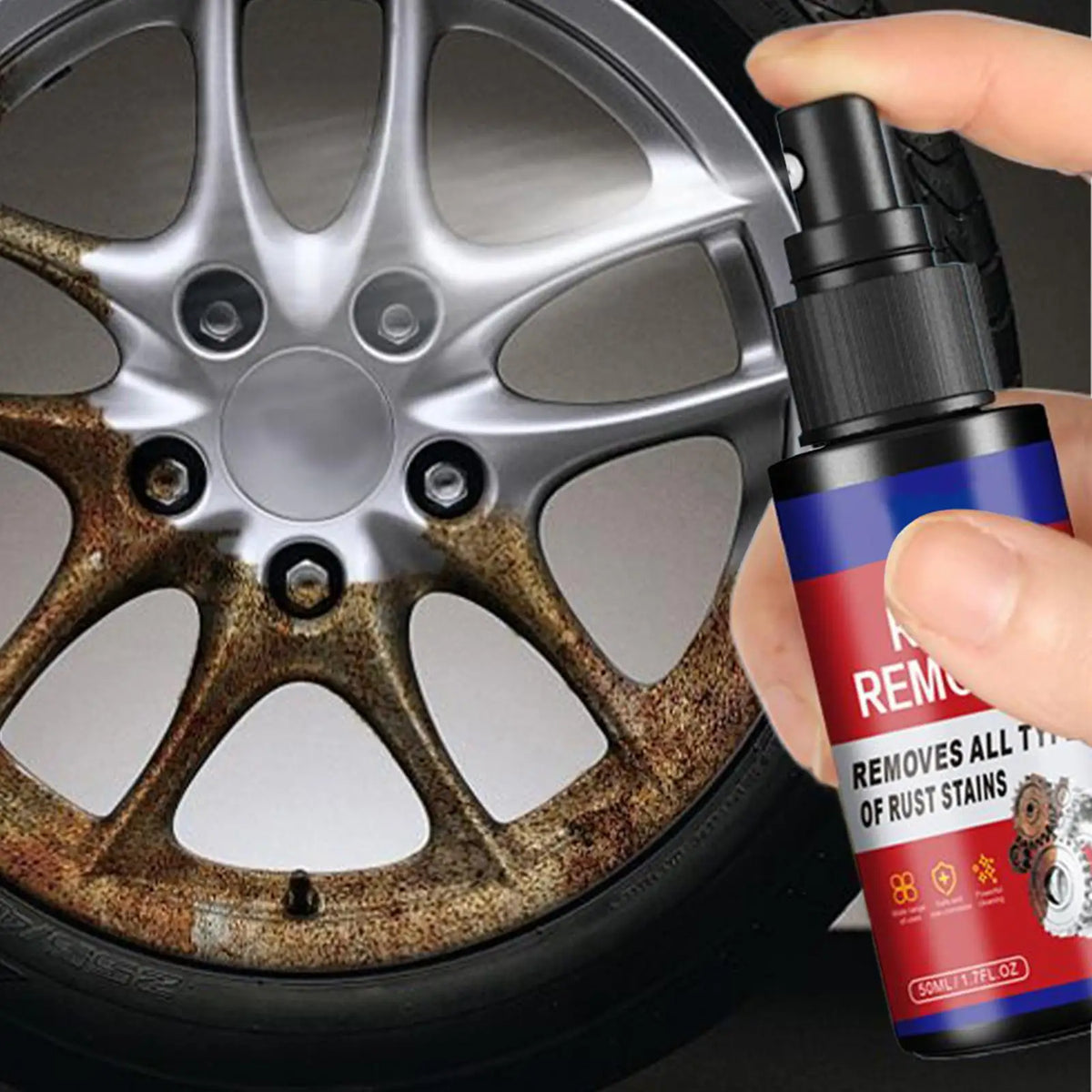 Heavy-Duty Car Rust Remover Spray – Metal Cleaner & Protector Rust Remover Spray Babs 1pcs
