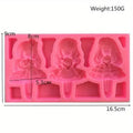 Princess Doll Silicone Mold | Fondant & Chocolate Cake Topper Silicone Baking Mold Babs Pink