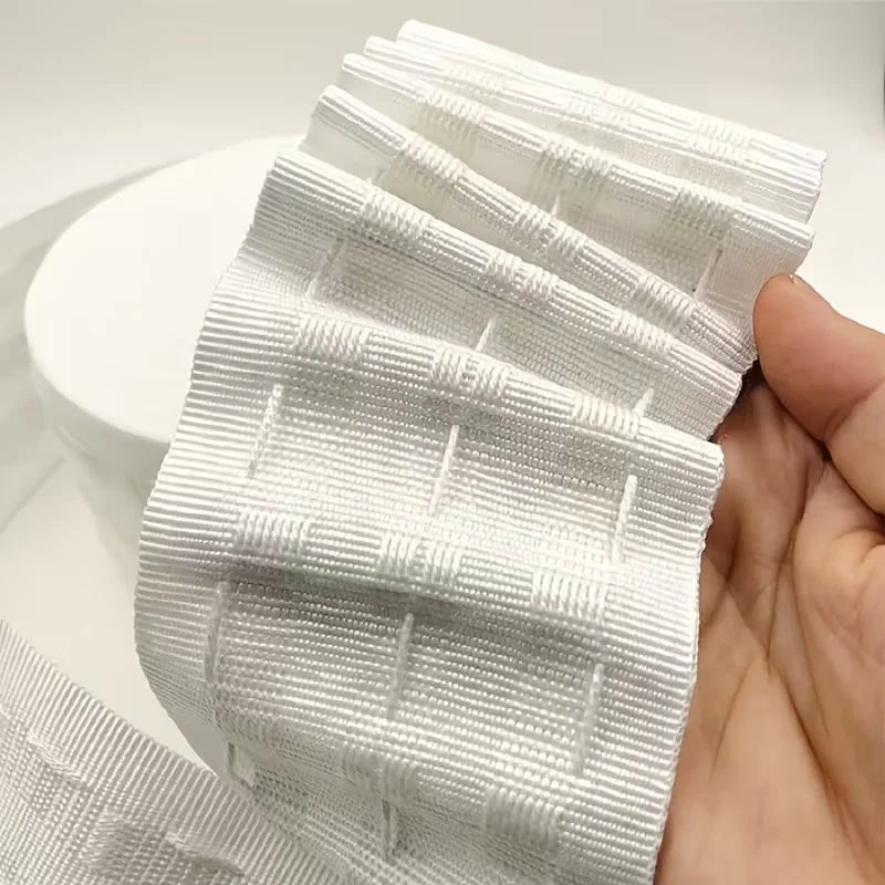 10M Curtain Hook Webbing Tape – Traditional Polyester Style Curtain Heading Tape Babs