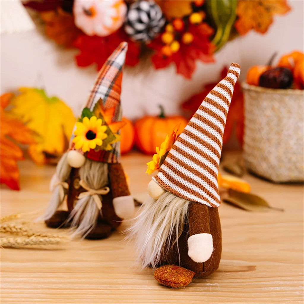 Fall Gnome Plush Doll – Halloween & Thanksgiving Autumn Decor Holiday Gnome Ornament Babs