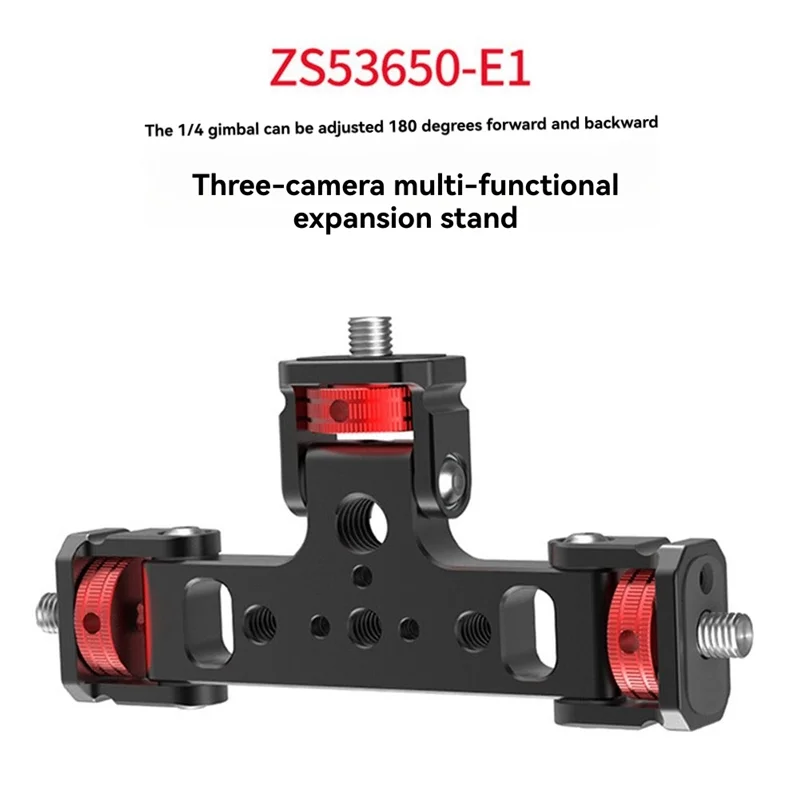 Triple Phone Holder Tripod Mount – 180° Tilt, 3 Heads, Vlogging Tripod Mount Adaptor Babs